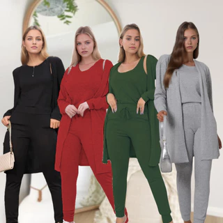 Conjunto 3 peças cardigan calça lanzinha