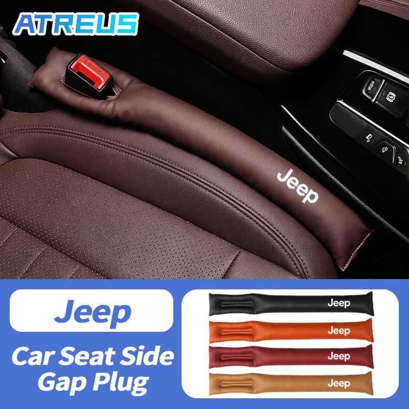 1 Peças Jeep Couro Car Seat Gap Filler Side Seam Plug De Enchimento De Faixa À Prova De Vazamentos Para Jeep Renegade Compass 2023 Willys Wrangler jk Grand Cherokee