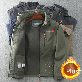 Quiksilver Winter Windproof Casaco Impermeável À Prova De Vento Homens De Exterior Quebra-Ventos Espesso