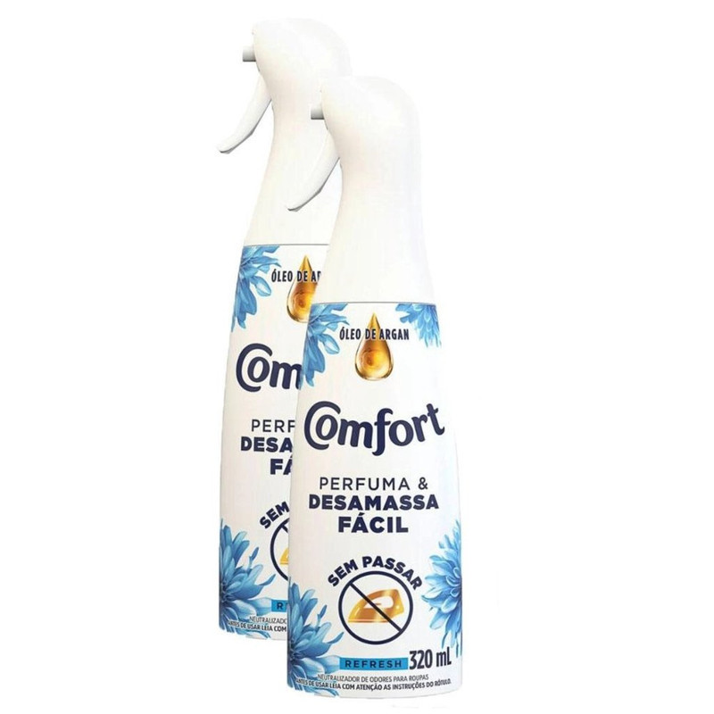 Kit 2 Comfort Perfuma E Desamassa Fácil Facilitador 320ml | Shopee Brasil