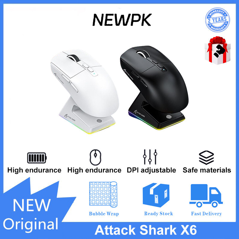 Attack Shark X6 Wireless Three Mode Game Mouse RGB Ultra Long Working Time