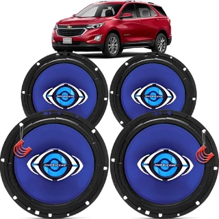 Kit Alto Falantes Dianteiros e Traseiros Chevrolet Equinox 2017 Até 2021 - Hurricane Class 520w em Oferta na Shopee