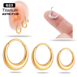 1 Peça G23 Brincos De Cartilagem De Titânio Com Argola Helix Piercing 16Gauge Hipoalergênico