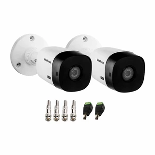 Kit 2 Câmeras Intelbras VHL 1220 B G2 Bullet HDCVI LITE Full HD 1080p, Lente 3.6mm, Visão Noturna 20m, IP66 + Conectores