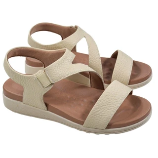 SANDALIA FEMININA USAFLEX AD3923003 BRANCO OFF ELASTICO COUR em Oferta na Shopee