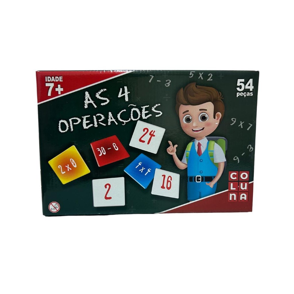 Brinquedo Jogo Educativo As 4 Operações de Matemática Pedagógico ...