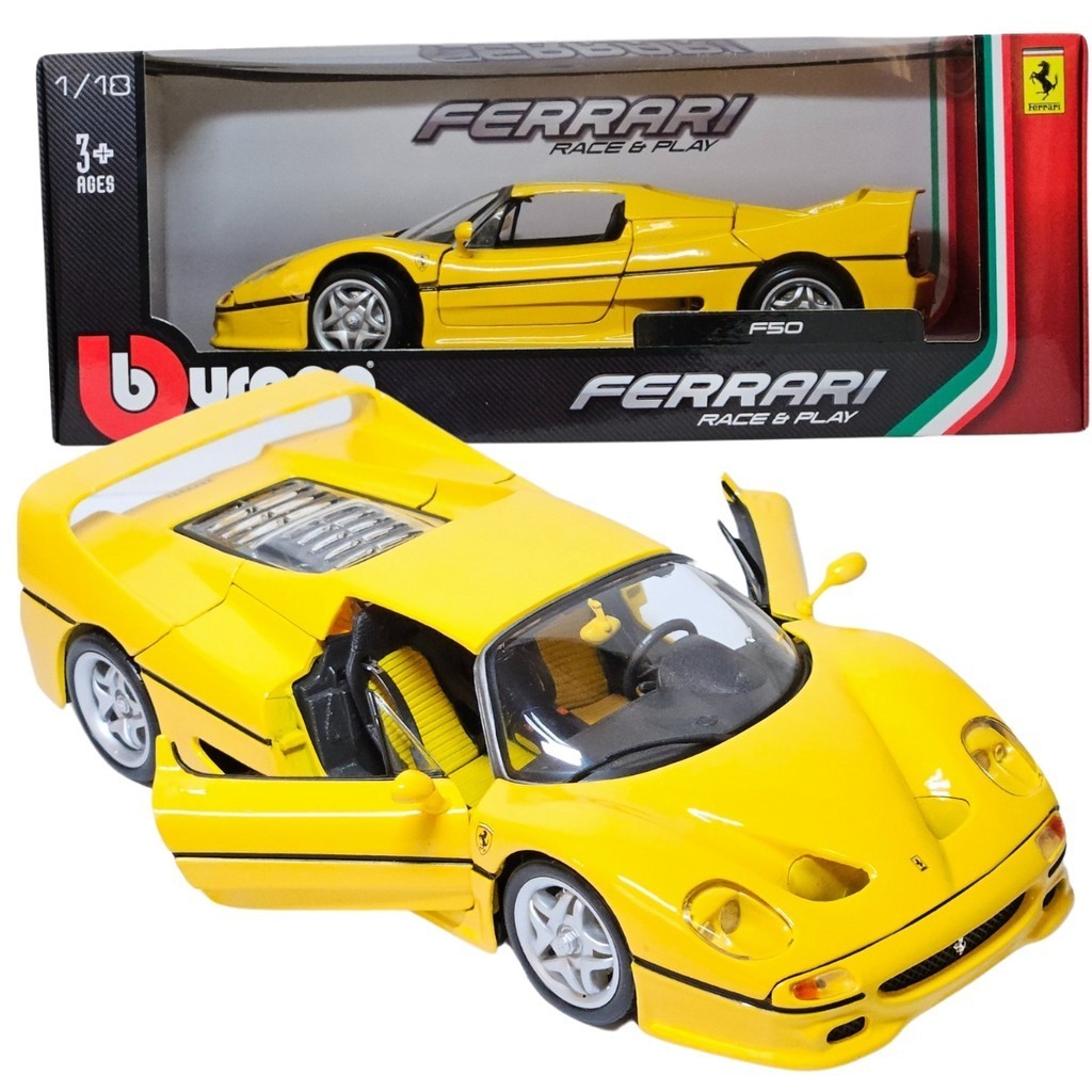 Miniatura De Ferro Ferrari F50 28cm 1/18 Bburago | Shopee Brasil