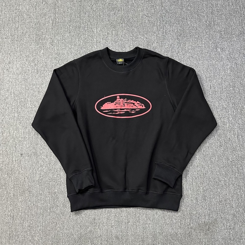 Estoque Pronto Meichao Corteiz Devil's Island Clássico Impresso Pullover Loose Basic Casual Round Neck Sweater