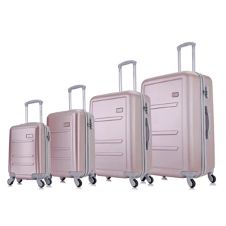 Conjunto de mala de viagem abs PP, PMG Montreal Swiss Move Rose rodas 360º