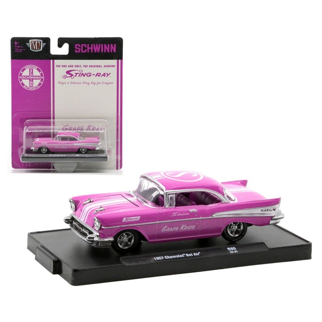 安価 ワタナベ 1957 Chevrolet Bel Air M2 Machines Miniatura Schwinn 1:64 乗用車