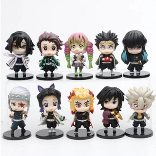 Action Figure Bonecos Colecionaveis Demon Slayer Anime Manga Miniaturas Tanjiro Nezuko Inosuke Zenitsu Kimetsu No Yaiba Obanai Mitsuri Tokito Muichiro Tomioka Shinobu