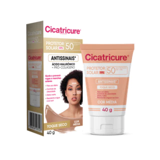 Protetor Solar Cicatricure Antissinais FPS50 Com Cor Média - 40g