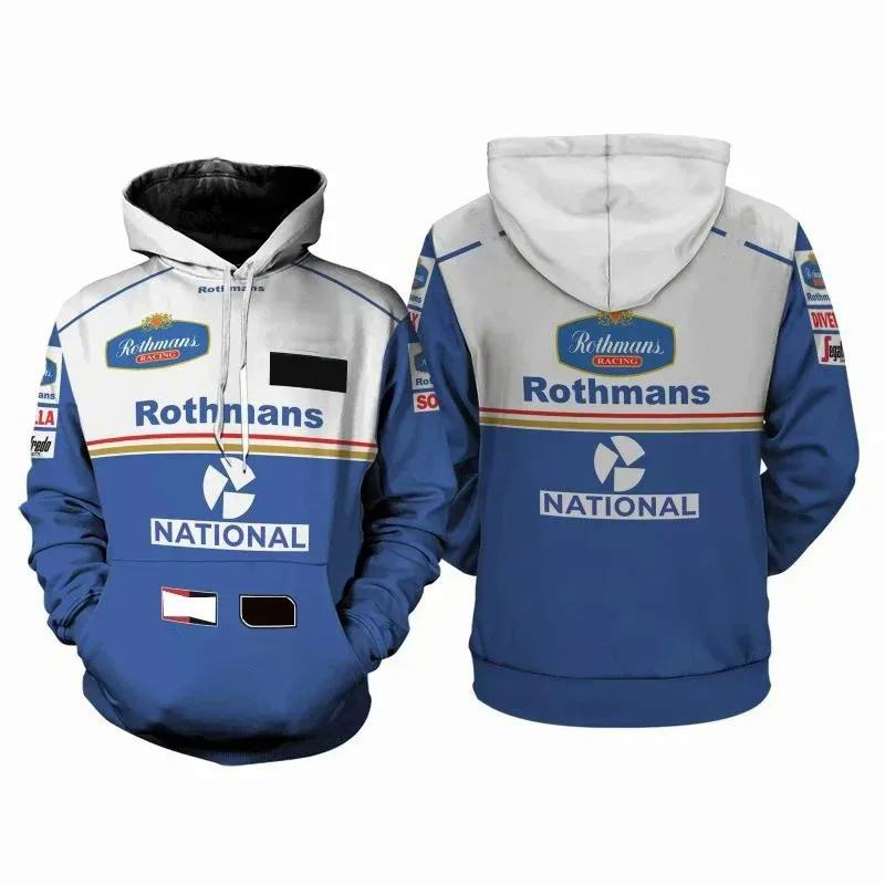 Fato de corrida masculino de primavera de outono Brasil Ayrton Zipper Hoodie _ 2024 Hooded Senna Pullover Retro Tamanho grande