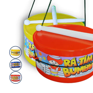 Kit 2 Tambor Brinquedo Resistente Instrumento Musical Infantil