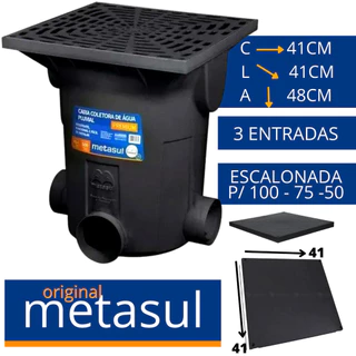 Caixa Coletora de Água Pluvial Grande 41.2L 100\75\50 Promo