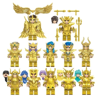 Minifiguras Bonecos Cavaleiros Do Zodiaco Saint Seiya Cavaleiros de Ouros Action Figure