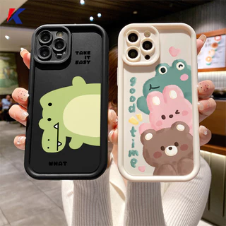 Capa Macia De Celular Para Samsung A15 A05 A12 A54 A14 A03 A11 A52 A50 A10s A34 A10 A04 A20s A51 A53 A24 A23 A52S A31 A21s A30 A33 A32 A04E A03S A05S A20 A22 A13 A50S A04S A02S A30S M12 M32 A25 Desenho Animado De Crocodilo Urso Coríndon Olhos De Anjo