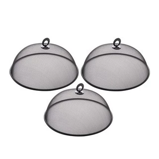 Kit 3 Telas Protetoras Para Alimentos Metal Preta Lyor 24,5x9cm