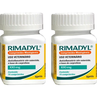 Rimadyl 100mg - 14 Comprimidos - Zoetis - 2 Unidades