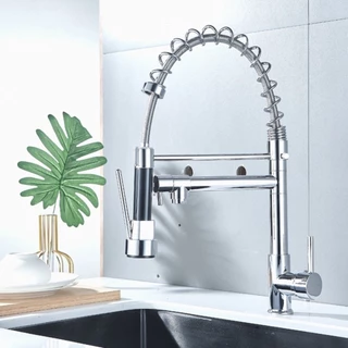 Torneira Cozinha Gourmet Monocomando Com Spray Extensor Cor Prata