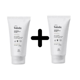 KIT 2 UNIDADES Sem Perfume Desodorante Antitranspirante Invisível em Creme Tododia - 80g
