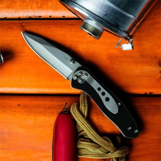 Canivete Portátil Retrátil De Bolso Faca Camping Pesca Caça