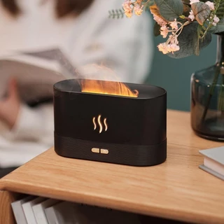 Umidificador de Chama com Difusor de Óleo Essencial e Luz LED Colorida de 7 Cores, Efeito de Chama JorgeStore