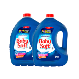 2 Lava Roupas Líquido Baby Soft Max Performance - Azul 5L
