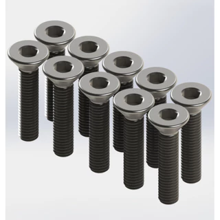 Parafuso Allen Inox Com Cabeça Conica Chata M5 X 25mm 10 Pçs
