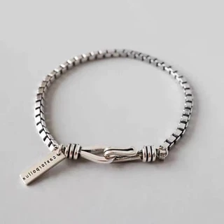 Pulseiras De Corrente De Caixa Simples Estilo Hip-hop Para Homens Simplicidade De Marca Quadrada Jóias Masculinas Acessórios