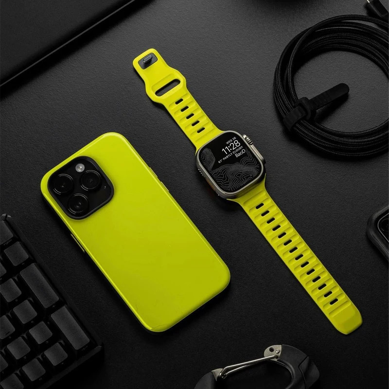 Pulseira Esportiva Silicone Macio Para Apple Watch Series 38 44 40 42 49 45mm iWatch Pulseiras