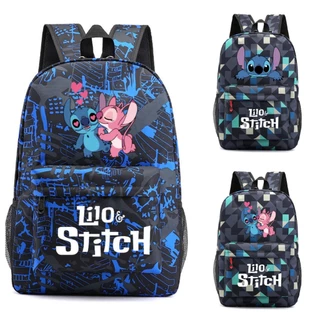 Mochila Escolar Feminina De Grande Capacidade STITCH Para Meninas E Meninos/Bolsa Computador De Estudante Do Ensino Médi