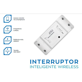 MODULO 1 CANAL INTELIGENTE WIFI 10A APP TUYA ALPHA700 AITEK