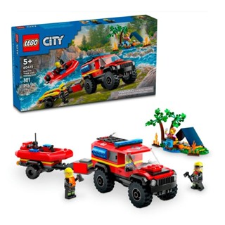 LEGO® City Caminhão dos Bombeiros 4x4 com Barco de Resgate; Brinquedo 60412