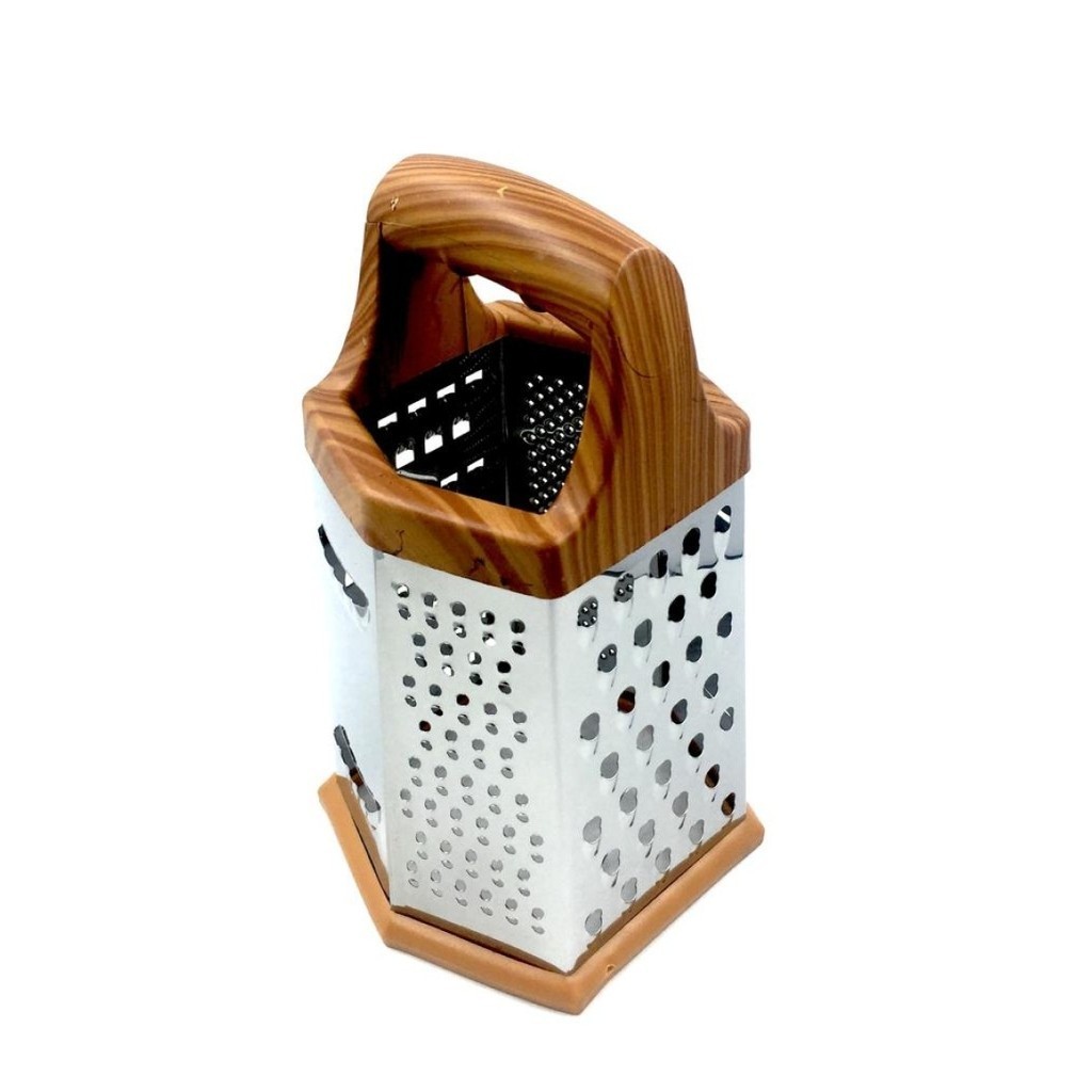 Ralador com 6 Faces Inox Corte Diferente Desenho de Madeira | Shopee Brasil