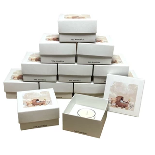 12 Lembrancinhas De Maternidade Chá de Bebê Vela Aromática C/1