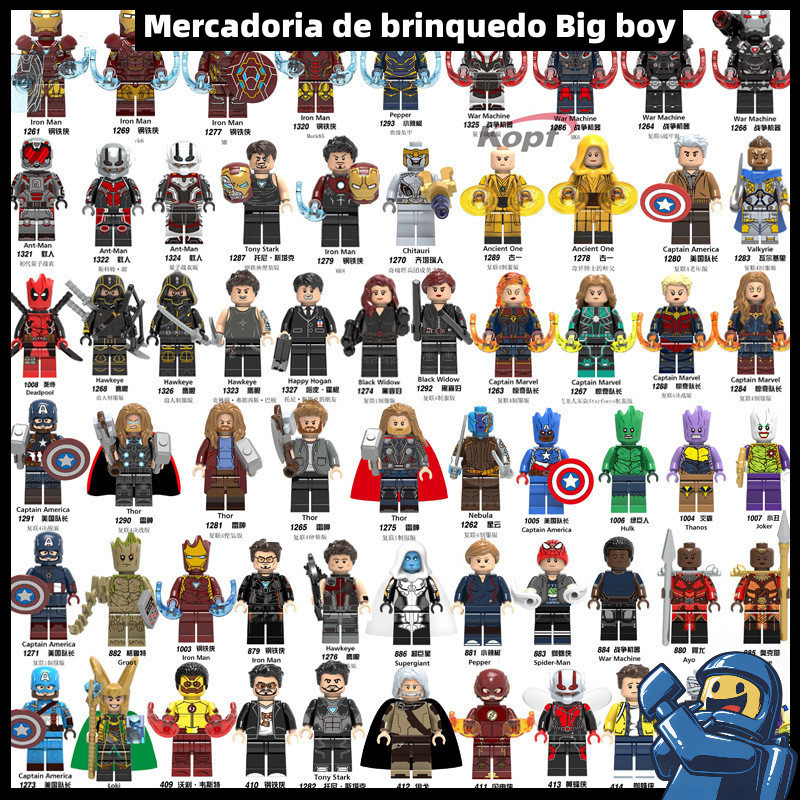 Homem Aranha Homem de Ferro Viuva Negra Marvel Herois Blocos de Construção Minifiguras Blocos de Construção Ornamentos Brinquedos de Montagem Educacional Infantil Bloco de Construção