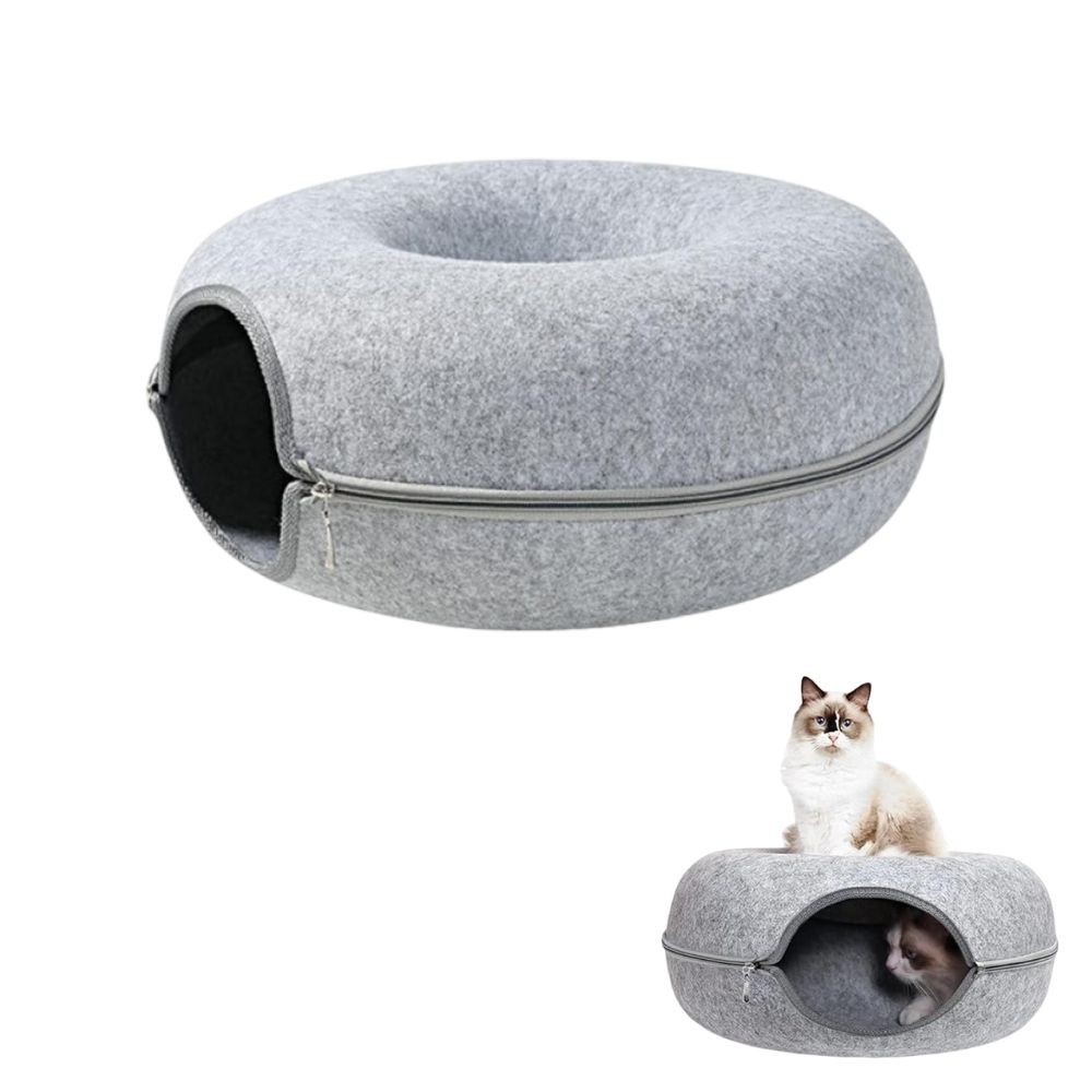 Cama Túnel Gato Interativa Donut Pet Brinquedo Felino Casa