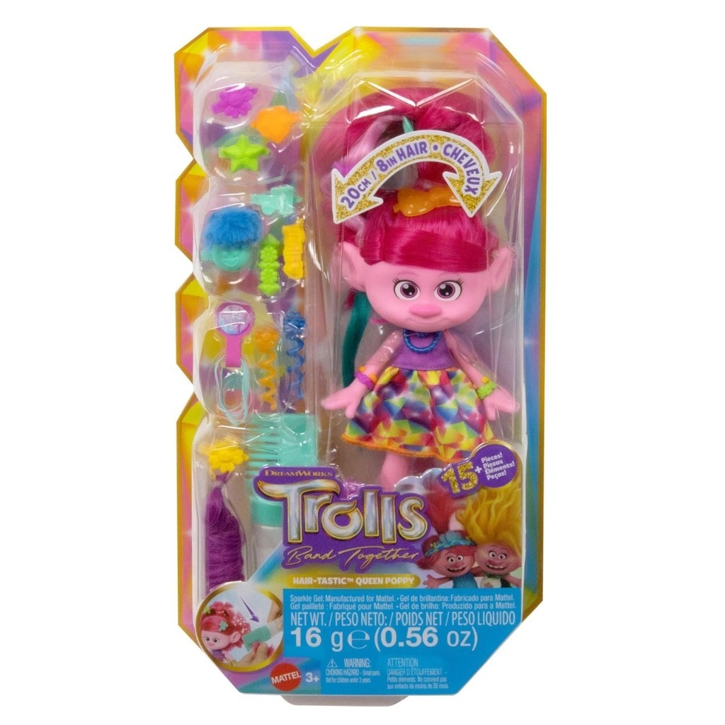 Boneca Poppy Penteado Mágico DreamWorks Trolls HNF25 - Mattel | Shopee ...