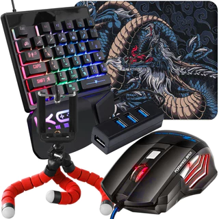 Kit Mobilador Completo de Headset Hub 3.0 Mouse Gamer Led Pad Speed Suporte de Celular em Oferta na Shopee