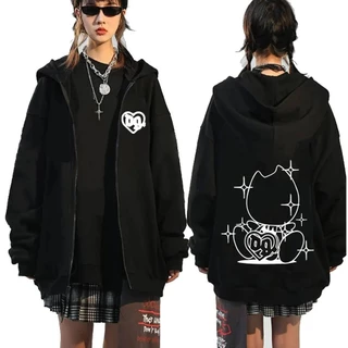 トップス S fleece zip up hoodie Logo Unisex fleece zip up hoodie – ashadowwithin