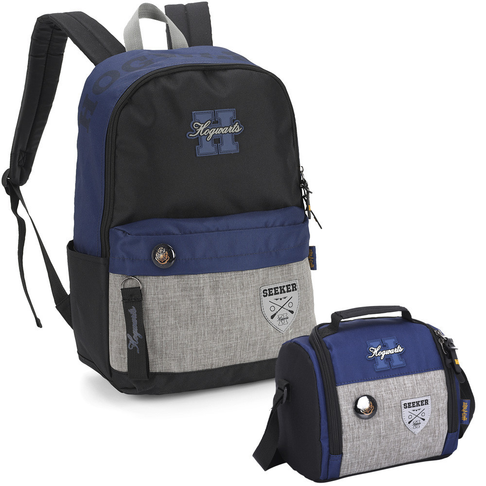 Kit Mochila de Costas Lancheira Harry Potter Hogwarts Seeker | Shopee ...