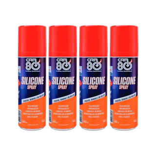 KIT 1-2-4 Silicone Spray Lavanda 300 ML/ 190G Couro Borrachas Vinil Plástico - Car 80