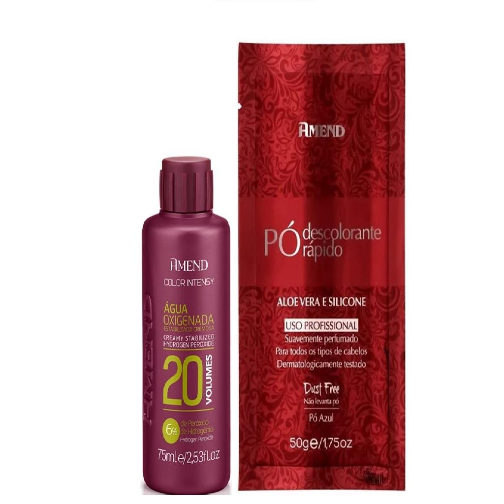 Amend Color Intensy OX 20 Volumes 75 ml + Sachê Pó Descolorante Aloe ...
