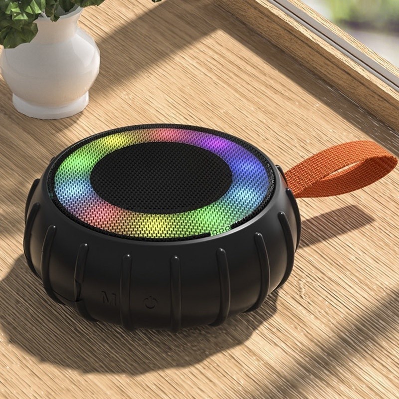 Caixa de som Bluetooth a Prova D'agua Led RGB Sd portátil