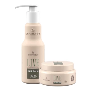 Kit Ecosmetics Vegan Live Máscara Pro Fitness 250ml, Balm Pro Fitness 120ml