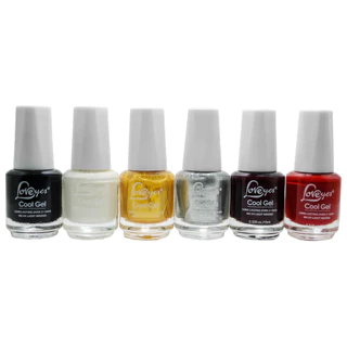 Kit 6 Esmalte Love Yes Cremoso Efeito Gel Longa Duração 15ml