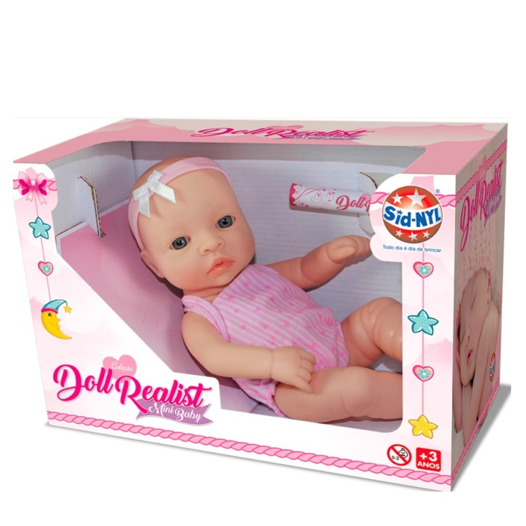 Boneca Bebe Doll Reborn Realista Mini Baby 24cm Sid Nyl | Shopee Brasil