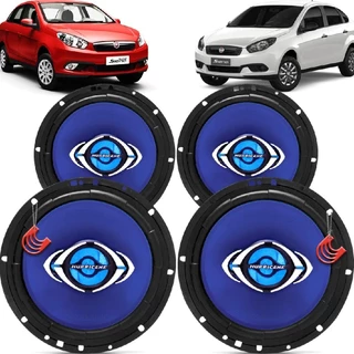 Kit Alto Falantes Dianteiros e Traseiros Fiat Grand Siena 2013 até 2021 - Hurricane Class 520w em Oferta na Shopee