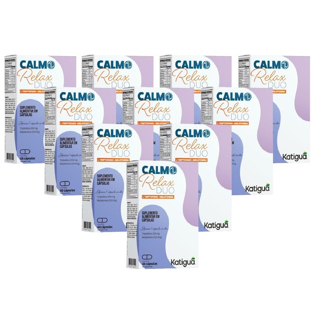Kit Calmo Relax Duo Com 10 Caixas De 60 Cápsulas Cada | Shopee Brasil